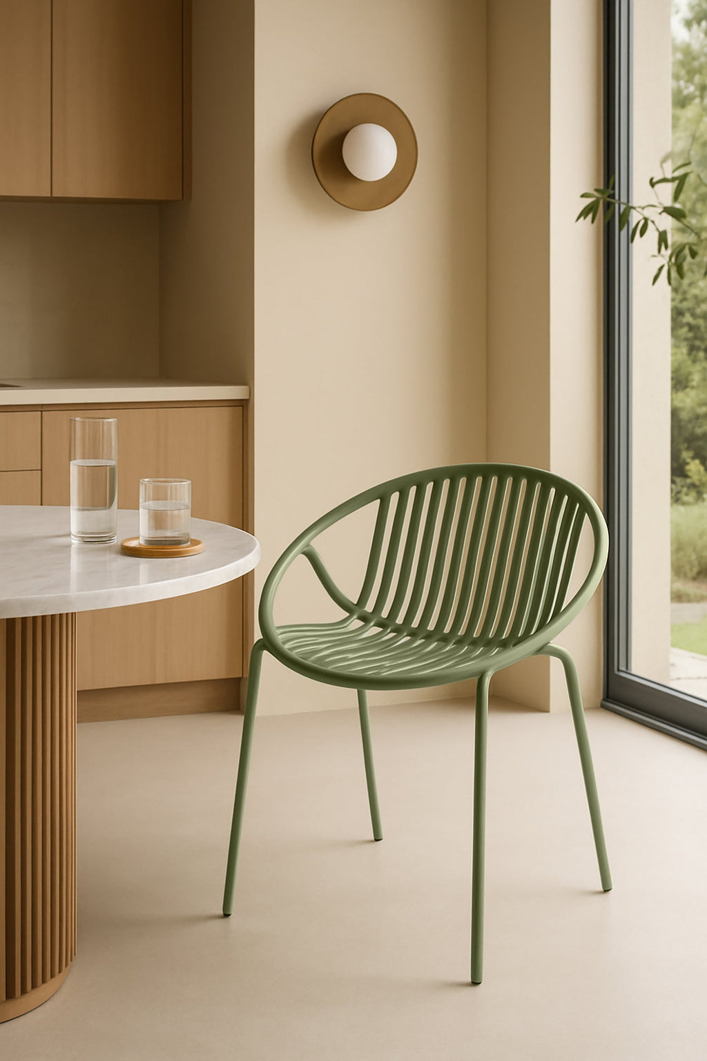 Calypso - Lot De 4 Faut De Table - Polypropylène/Métal - Vert