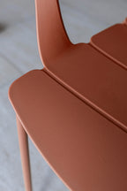 Montauk - Ensemble Table/4Fauteuil De Table En Polypopylène - Métal - Brique