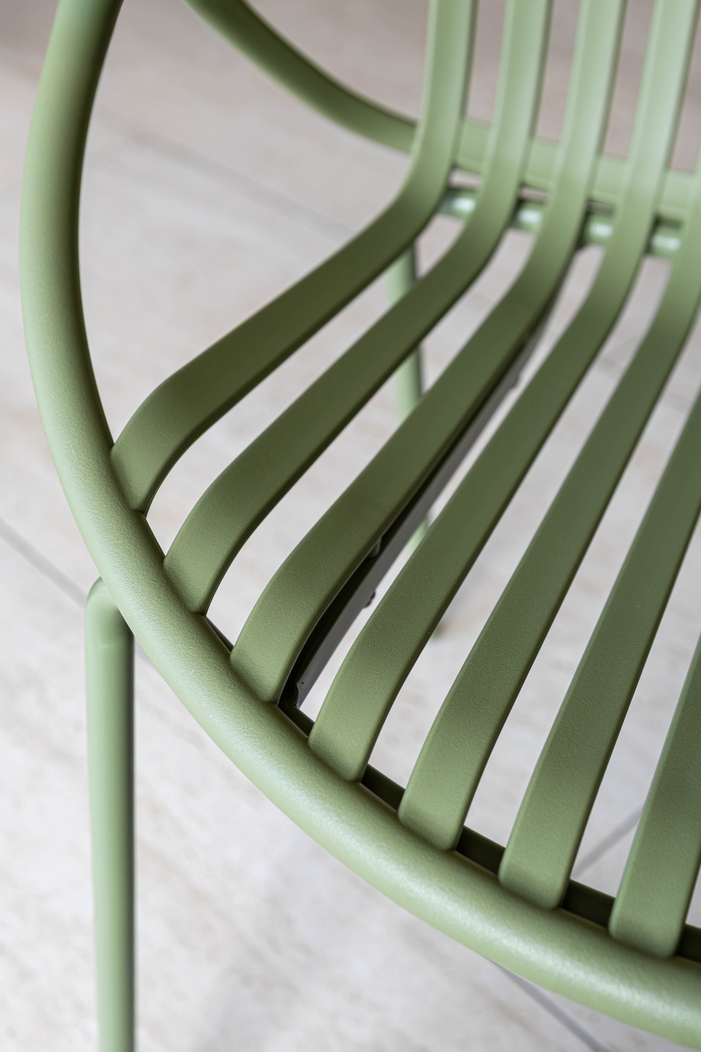 Calypso - Ensemble Table/4Fauteuil De Table - Métal Et Polypropylene - Vert
