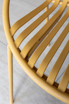 Calypso - Ensemble Table/4Fauteuil De Table En Polypropylèn - Métal - Ocre
