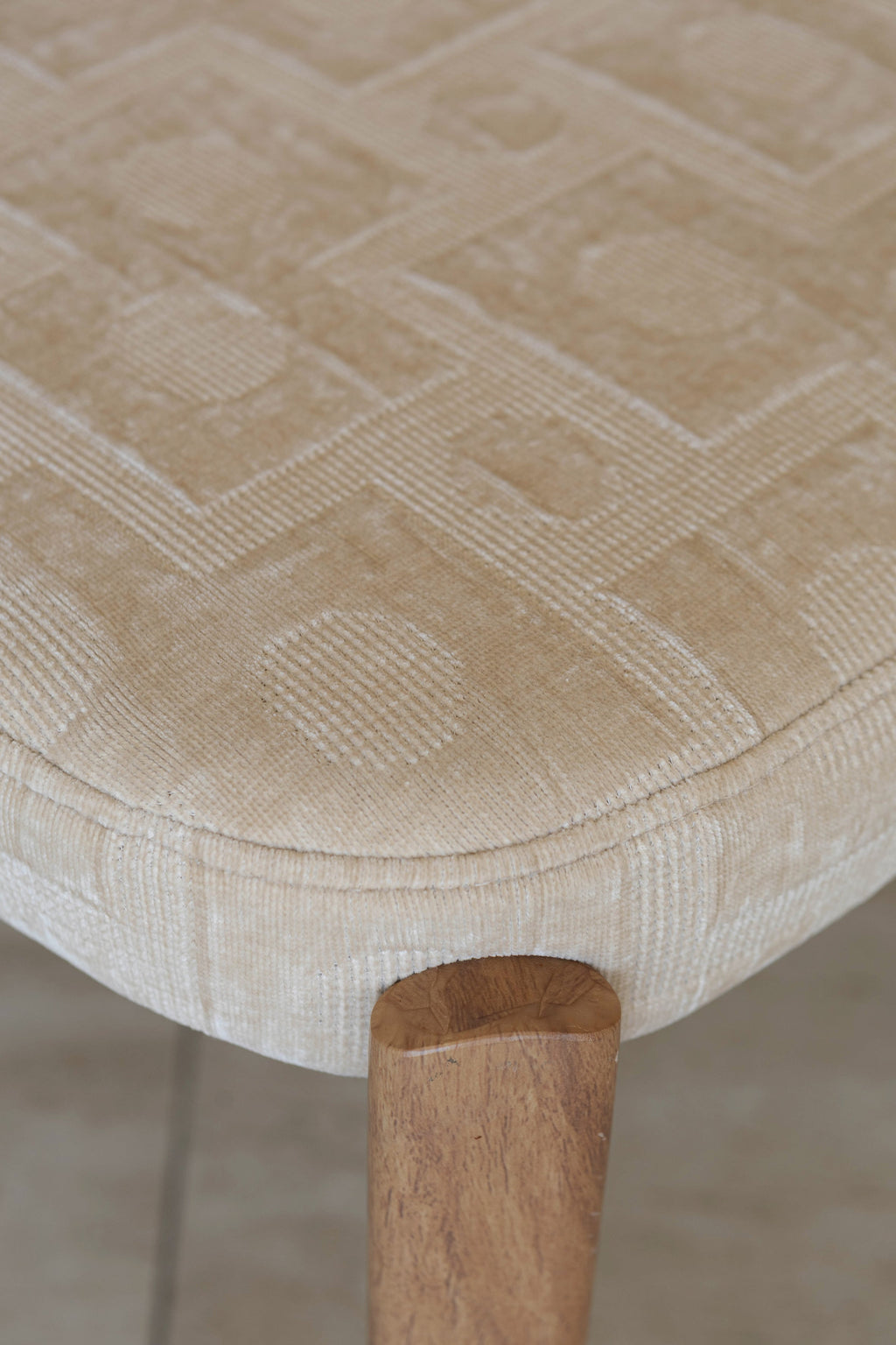 Suzie - Lot 2 Chaises - Effet Bois/Tissu/Metal