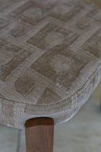 Suzie - Lot 2 Chaise - Effet Bois/Tissu/Métal - Taupe