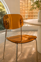 Glam - Lot De Deux Chaises - Polycarbonate - Ambre