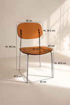 Glam - Lot De Deux Chaises - Polycarbonate - Ambre