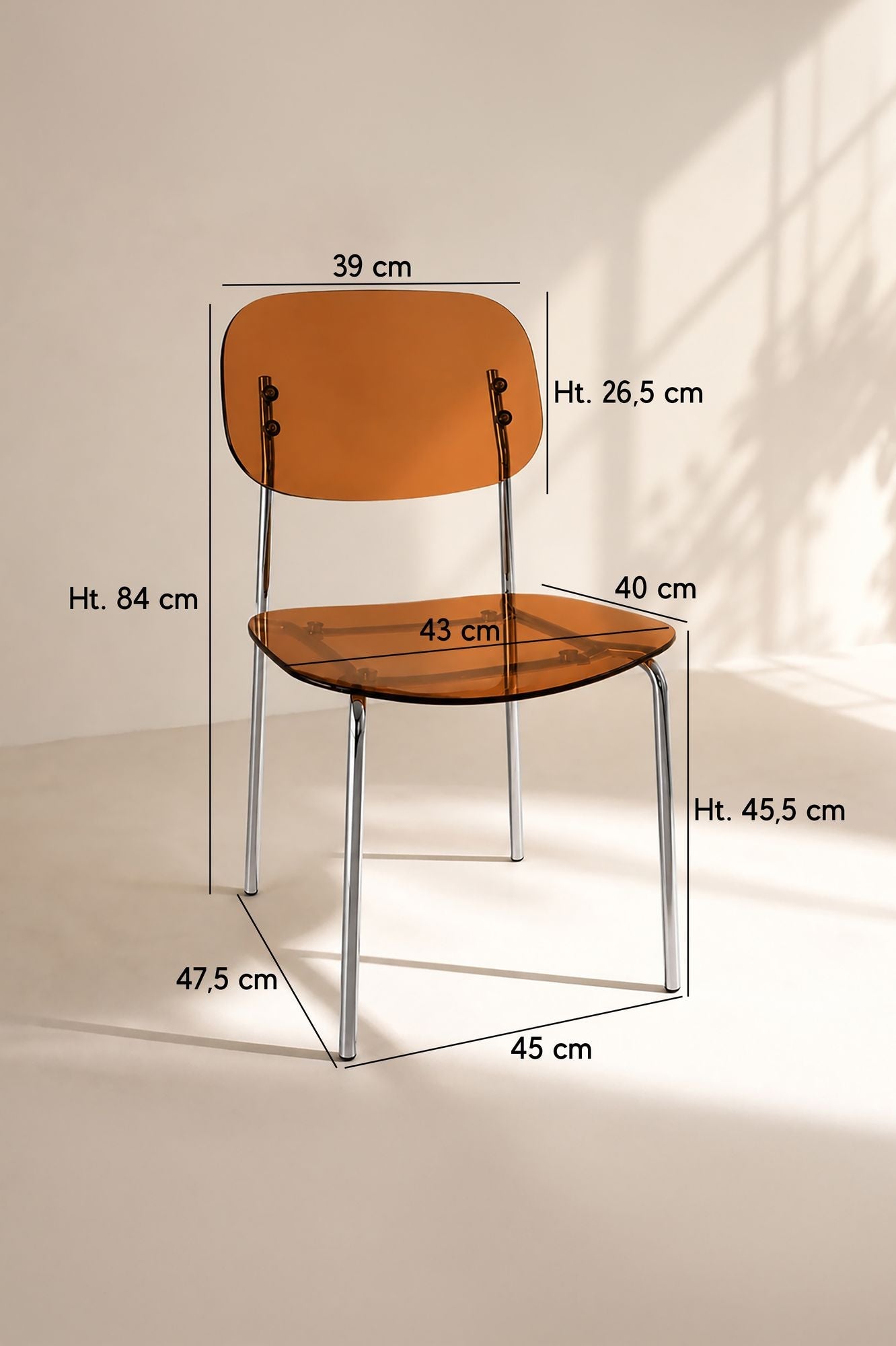 Glam - Lot De Deux Chaises - Polycarbonate - Ambre