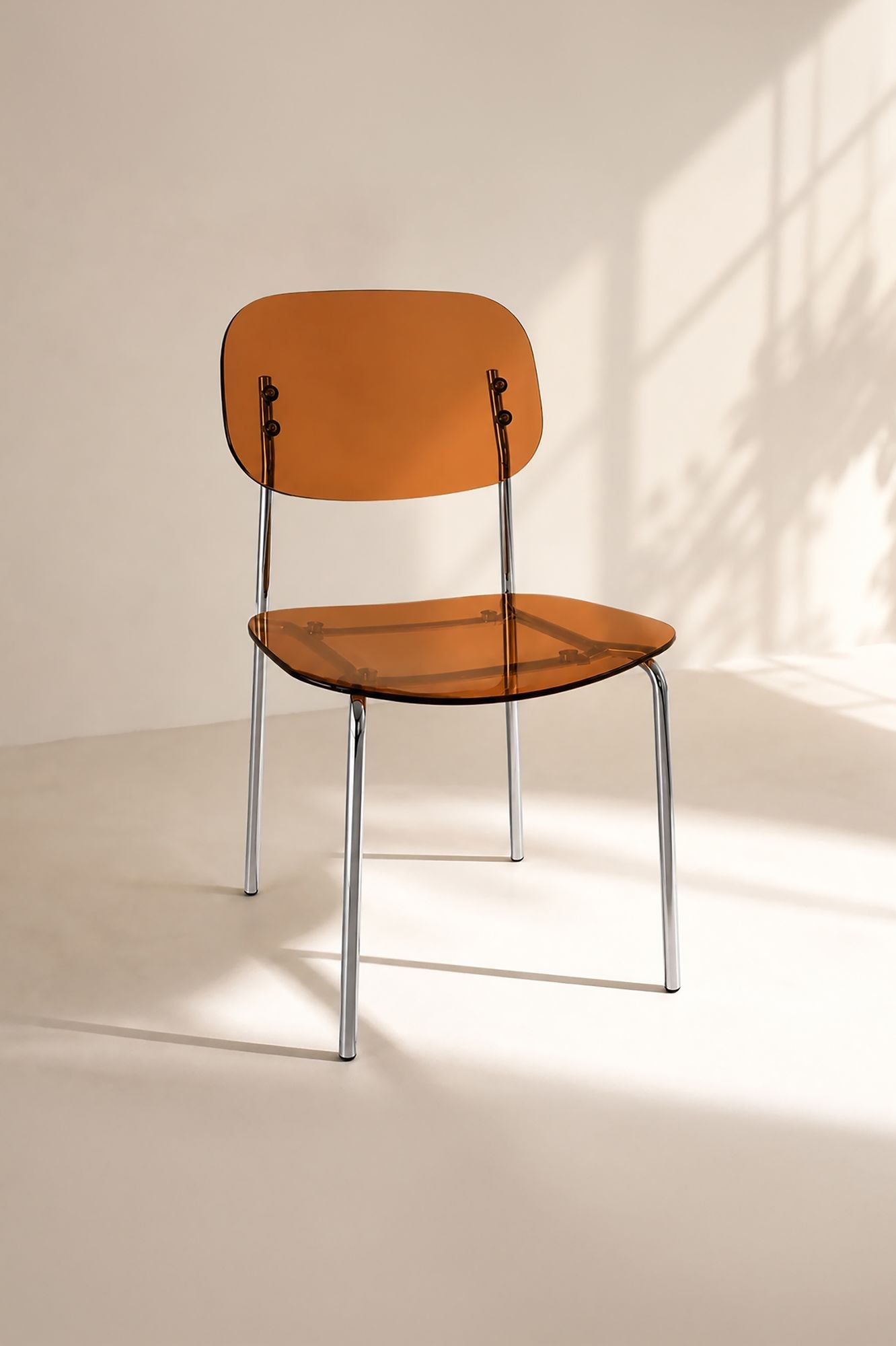 Glam - Lot De Deux Chaises - Polycarbonate - Ambre