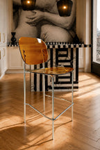 Glam - Lot De Deux Chaises De Bar - Polycarbonate - Ambre