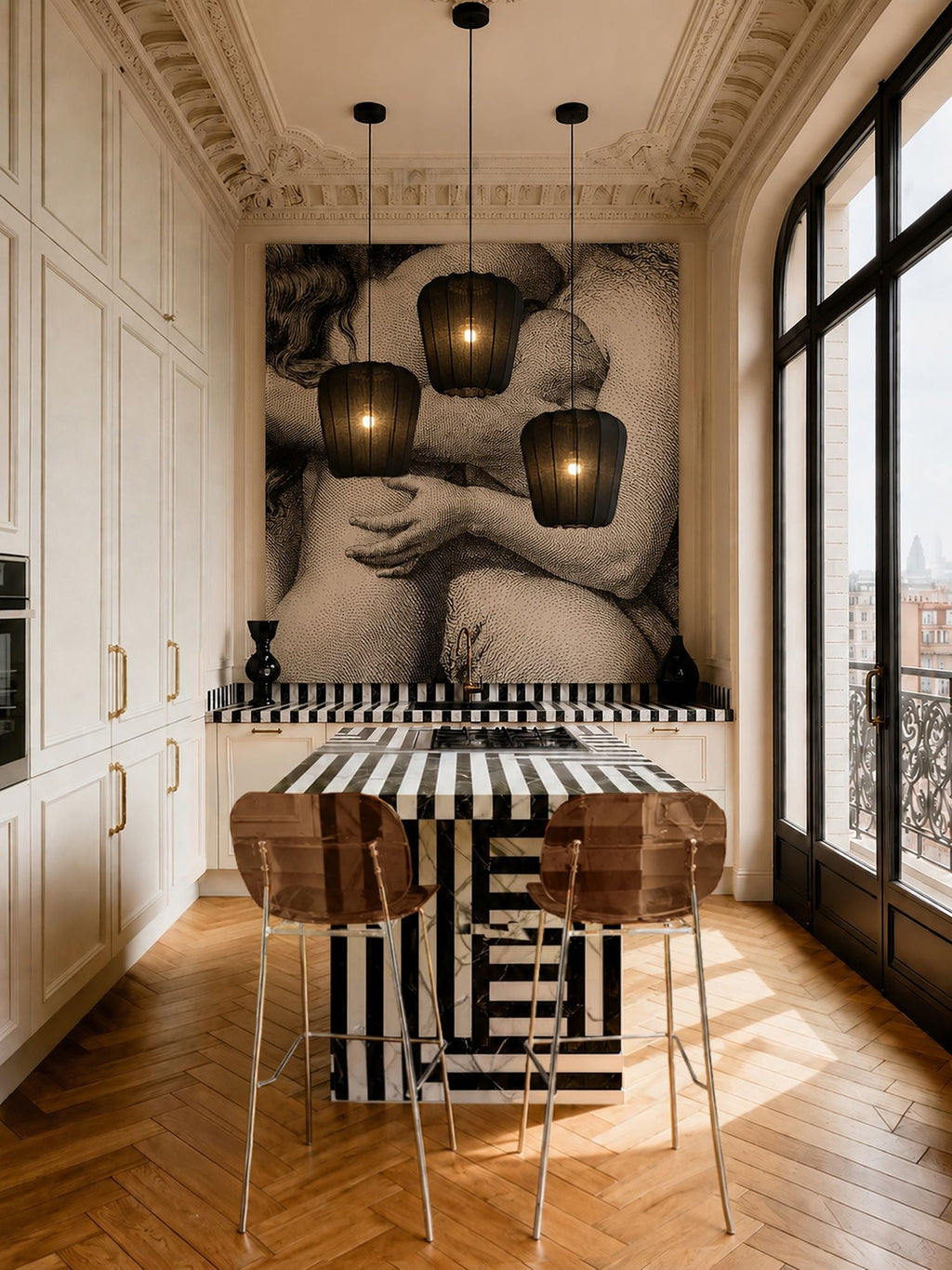 Glam - Lot De Deux Chaises De Bar - Polycarbonate - Écorce