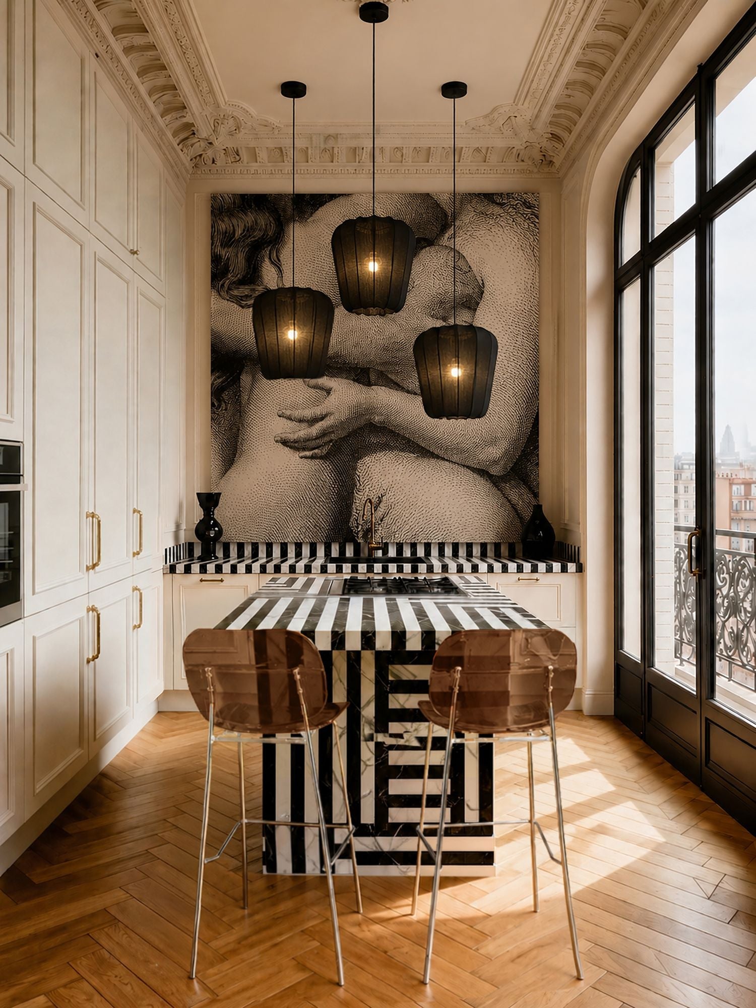 Glam - Lot De Deux Chaises De Bar - Polycarbonate - Écorce