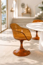 Glam - Lot De Deux Fauteuils De Table - Polycarbonate - Ambre