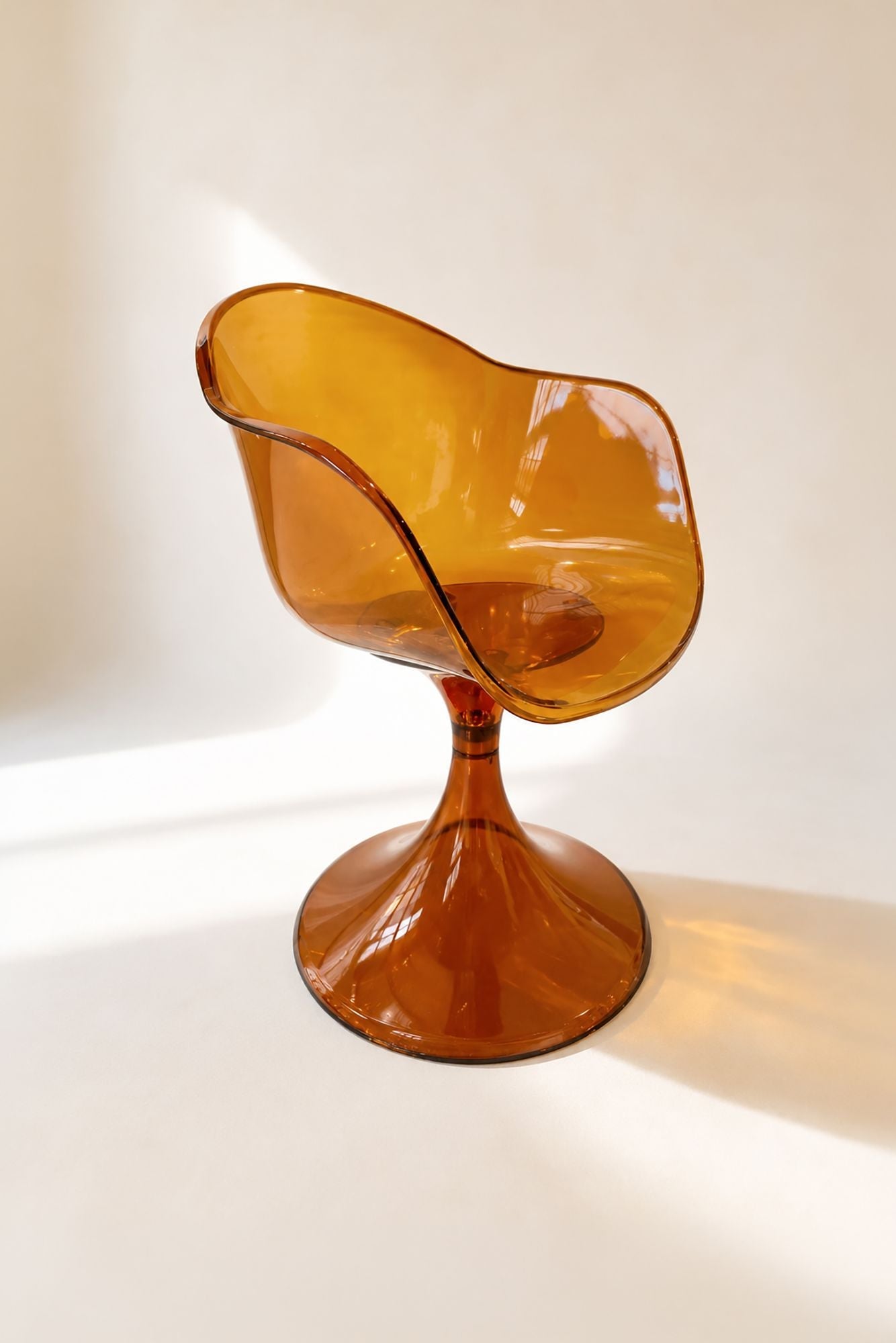 Glam - Lot De Deux Fauteuils De Table - Polycarbonate - Ambre