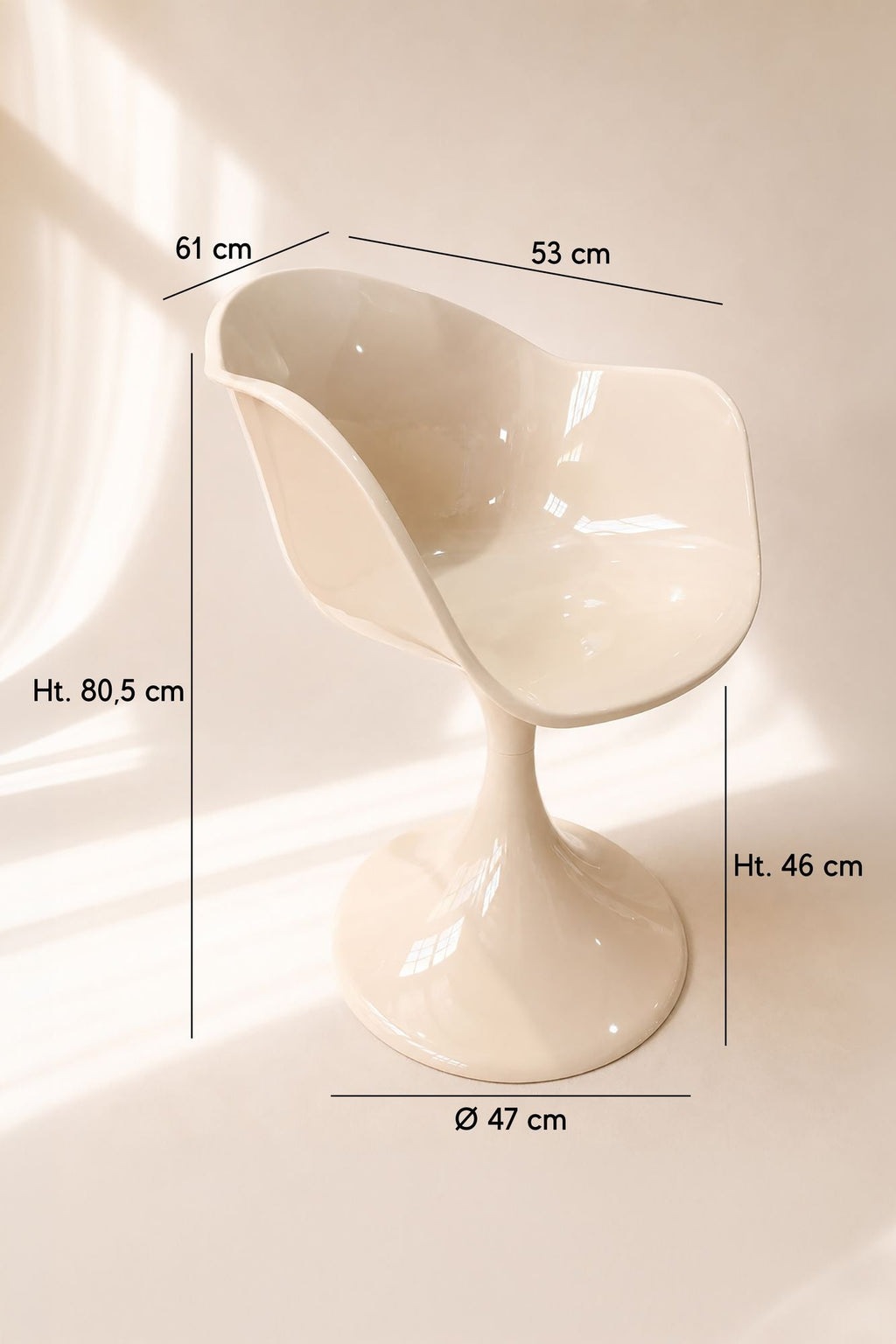 Glam - Lot De Deux Fauteuils De Table - Polycarbonate - Vison