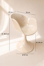 Glam - Lot De Deux Fauteuils De Table - Polycarbonate - Vison