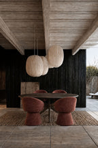 Alba - Fauteuil De Table Pivotant - Tissu Effet Chenille - Cherry