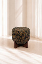 Tiger - Tabouret - Tissu Tigré - Marron