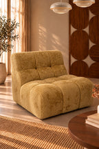 Volta - Canapé Modulable - Tissu Chenille - Ocre Doré