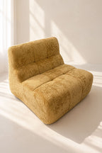 Volta - Canapé Modulable - Tissu Chenille - Ocre Doré