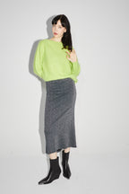 The Serena Maxi Skirt in Léo Green Knit
