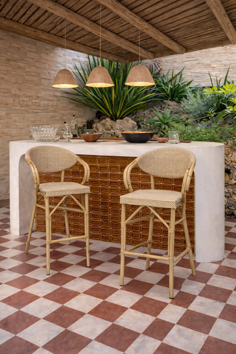 Amalfi - Lot De 2 Fauteuils De Bar - Beige