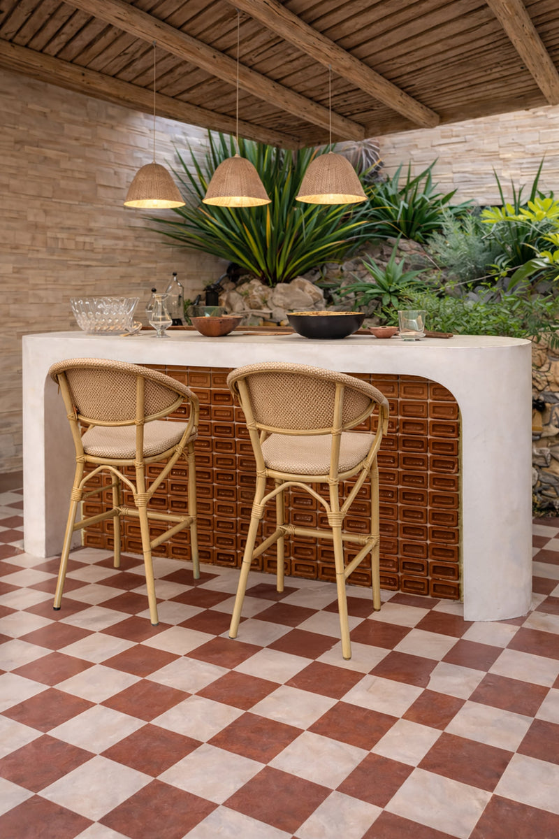 Amalfi - Lot De 2 Fauteuils De Bar - Beige