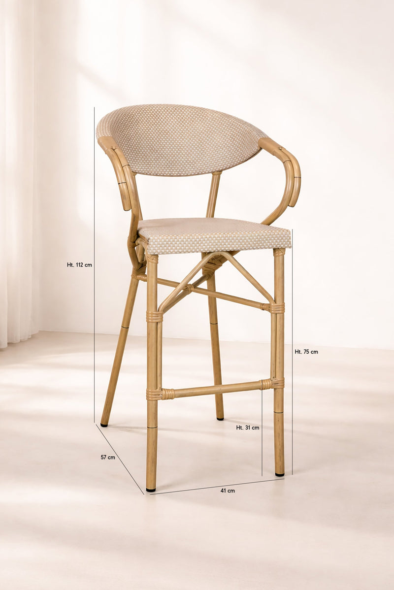 Amalfi - Lot De 2 Fauteuils De Bar - Beige