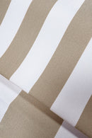 Isola - Parasol Polyester Rayures - Taupe Et Blanc