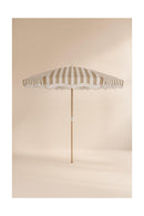 Isola - Parasol Polyester Rayures - Taupe Et Blanc