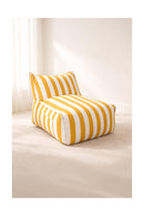Flavio - Fauteuil Extérieur - Blanc Et Jaune Bouton D'Or