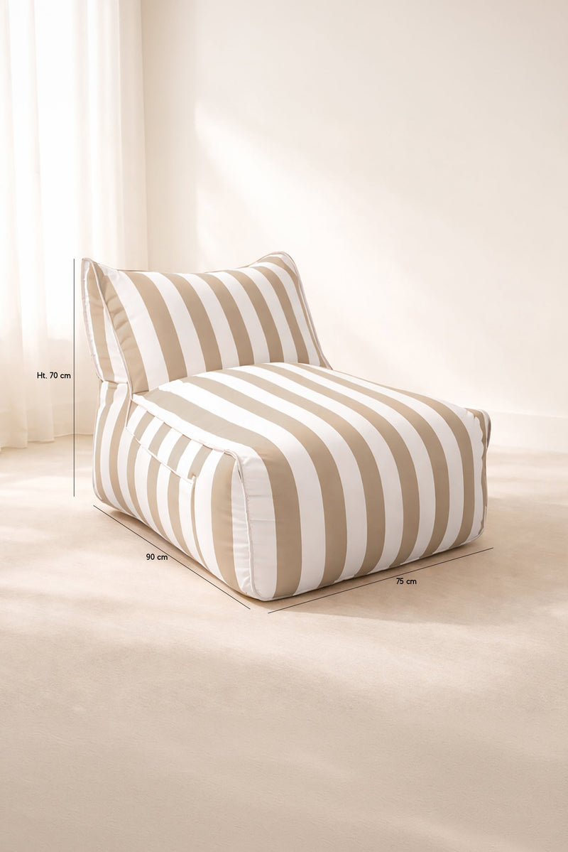 Flavio - Sillón de exterior - Blanco y topo