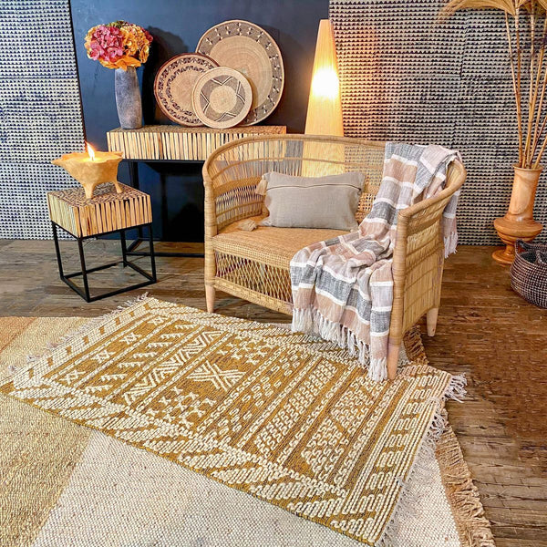 Hand-Woven Tokat Wool and Cotton Rug - Saffron