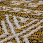Alfombra Tokat de lana y algodón tejida a mano - Azafrán