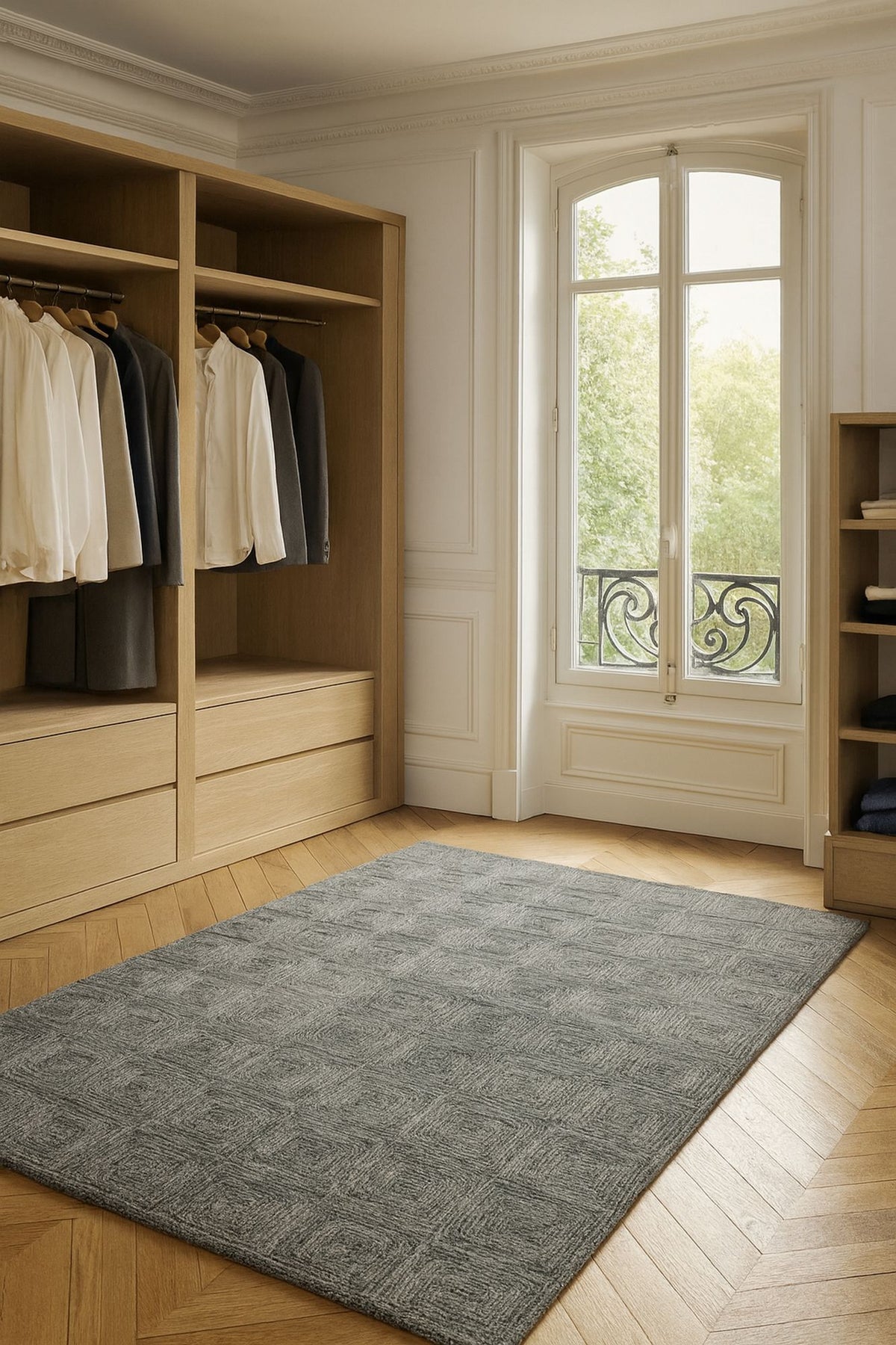 Tapis Bolu - Jute Gris Tissé À La Main