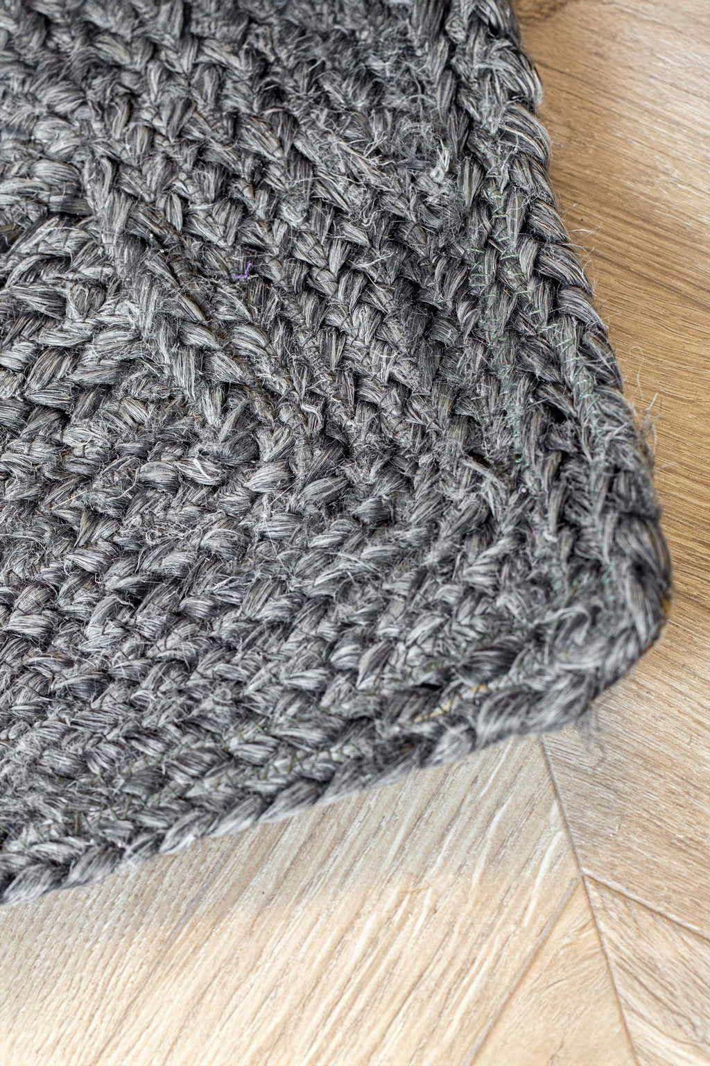 Tapis Bolu - Jute Gris Tissé À La Main