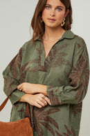 Autour Du Lin - Robe - Kaki - Femme