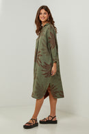 Autour Du Lin - Robe - Kaki - Femme