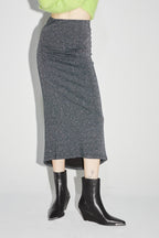 The Serena Maxi Skirt in Léo Green Knit