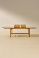 Saona - Ensemble Table Extensible Et 10 Fauteuils - Bois D'Acacia