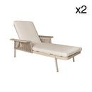 Figari - Set of 2 Aluminum Lounge Chairs - Sand