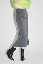 The Serena Maxi Skirt in Léo Green Knit