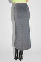 The Serena Maxi Skirt in Léo Green Knit
