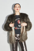Bomber Zephyr Fausse Fourrure Tie And Dye
