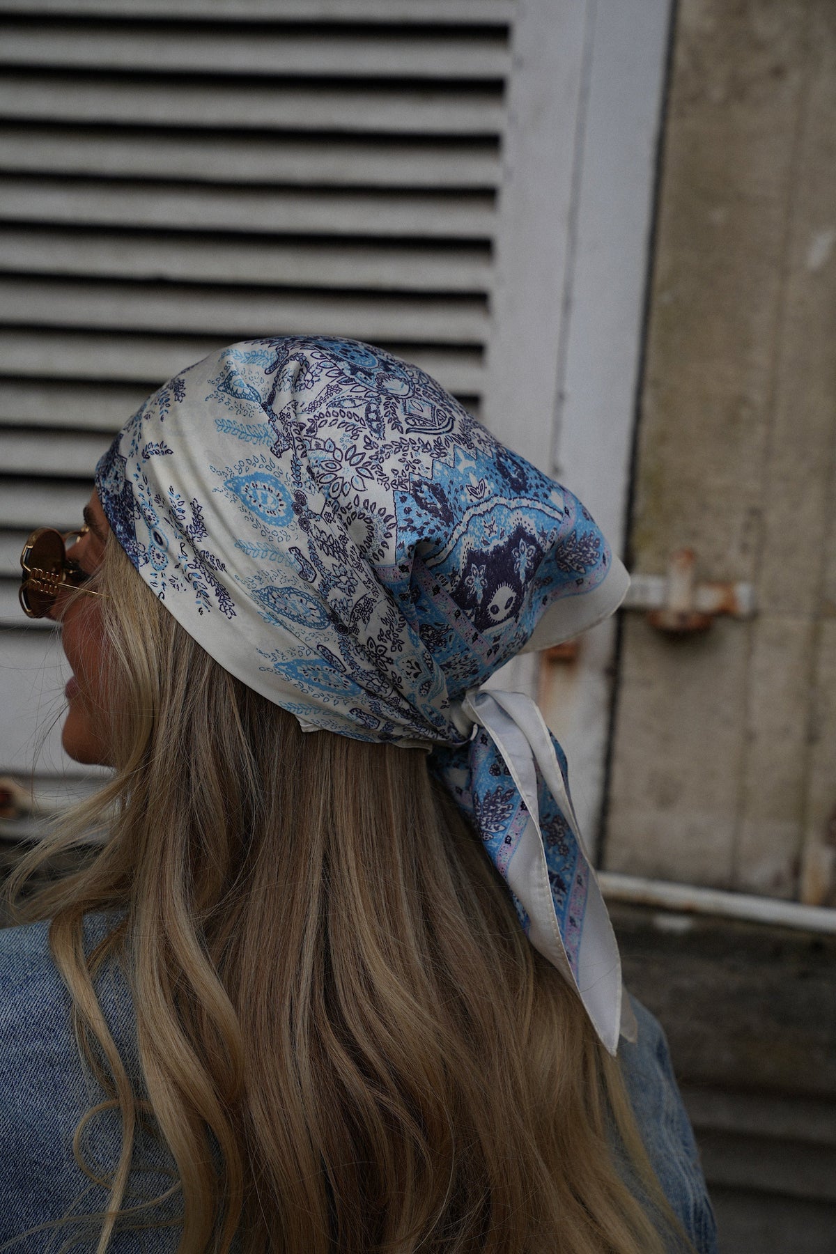 Pañuelo Estampado Bali - Azul