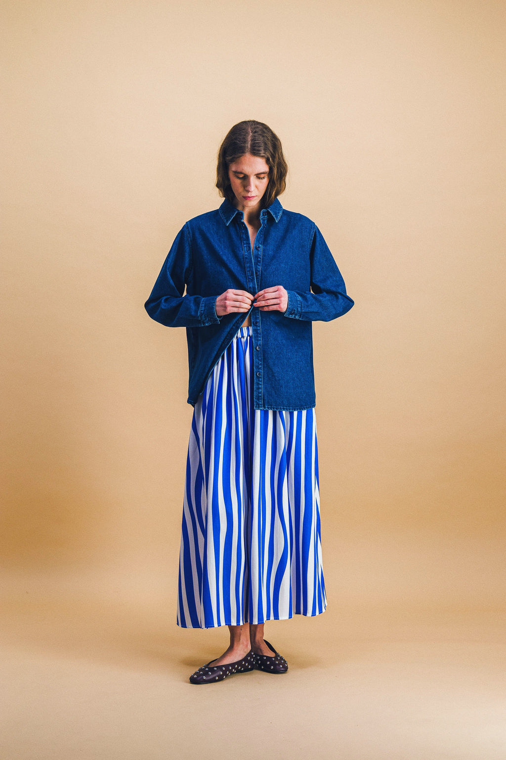Cécile Blue Lines skirt
