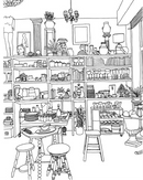 Intérieurs : Carnet De Coloriage - Zoé De Las Cases