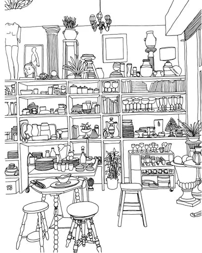 Intérieurs : Carnet De Coloriage - Zoé De Las Cases