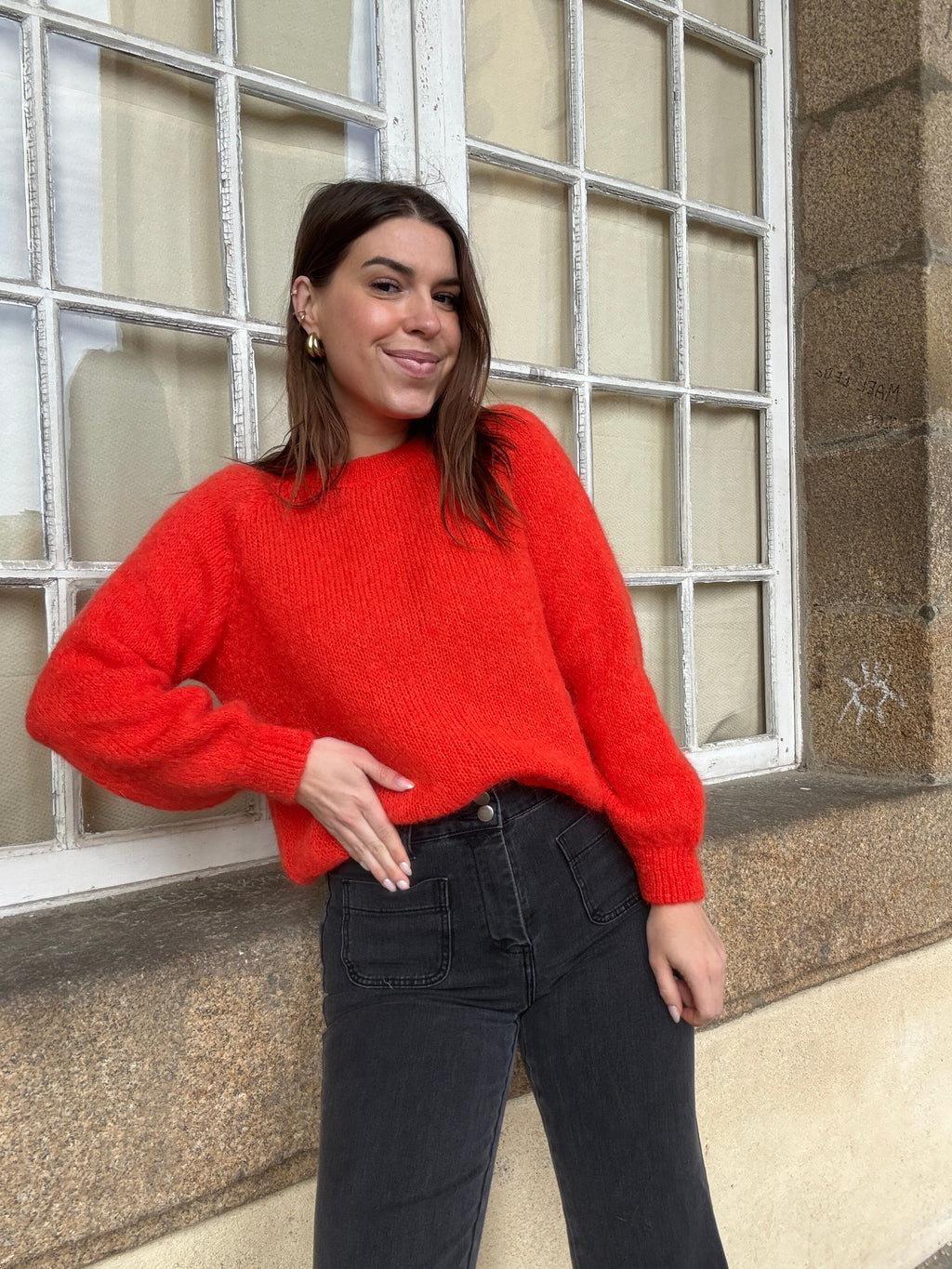 Anna orange-red jumper