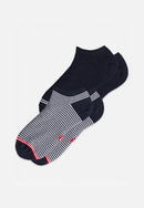 Lot De 2 Paires De Chaussettes Basses Bleu Marine - Jo Duo Marine Mariniere Bleu