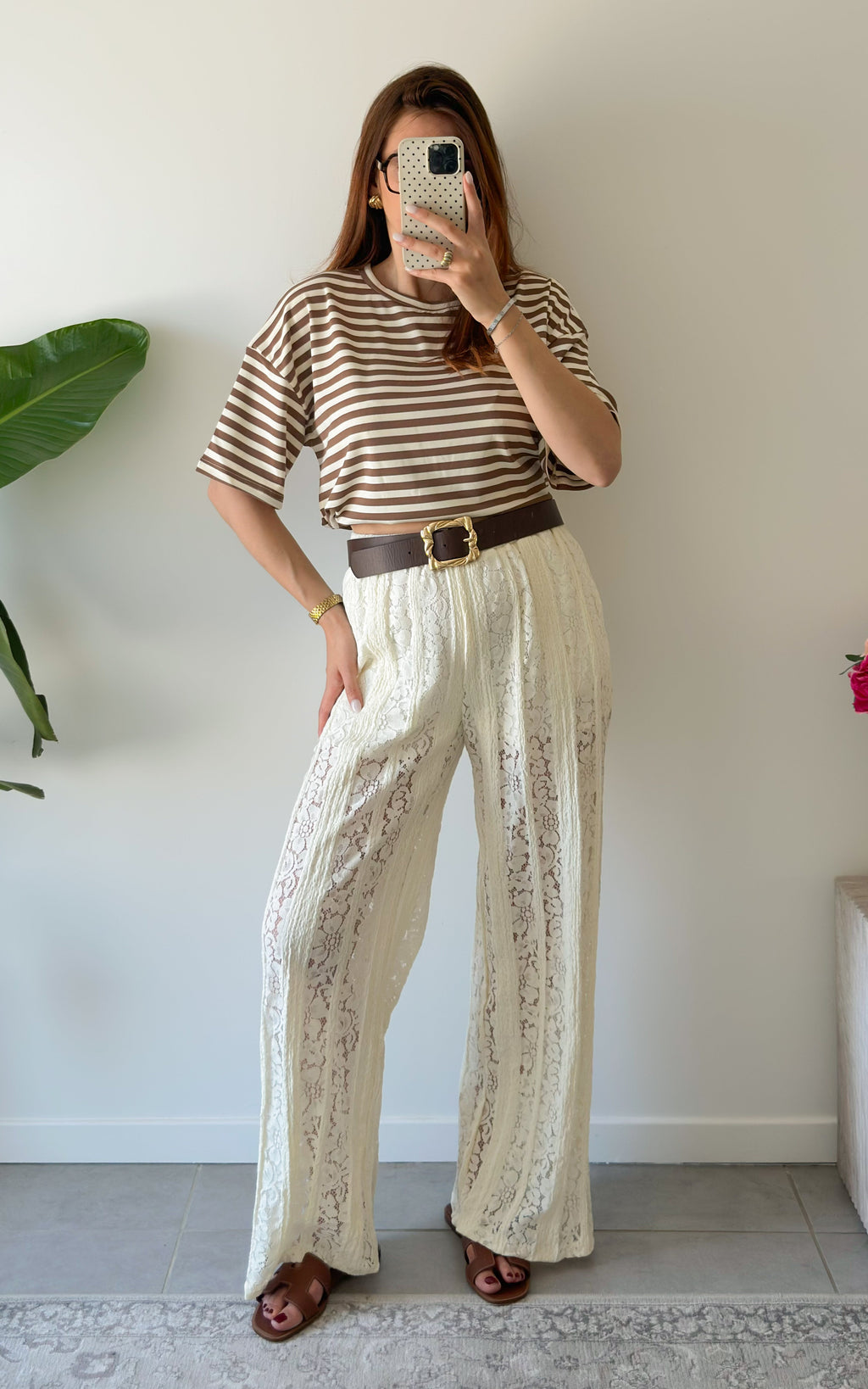 Seville Lace Trousers - Ecru