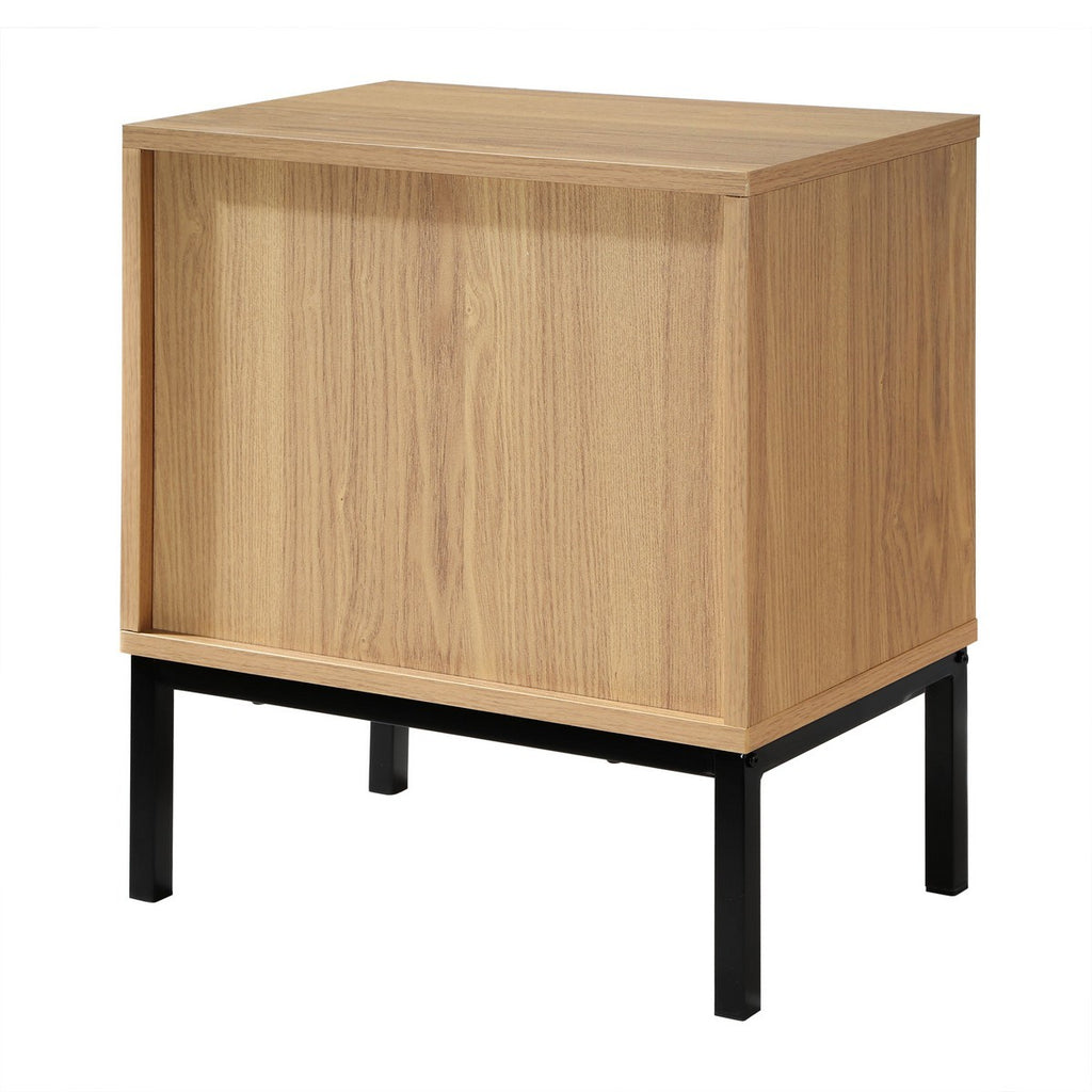 Tara - Table De Chevet 2 Tiroirs - Effet Bois