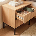 Tara - Table De Chevet 2 Tiroirs - Effet Bois